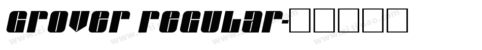 Grover Regular字体转换